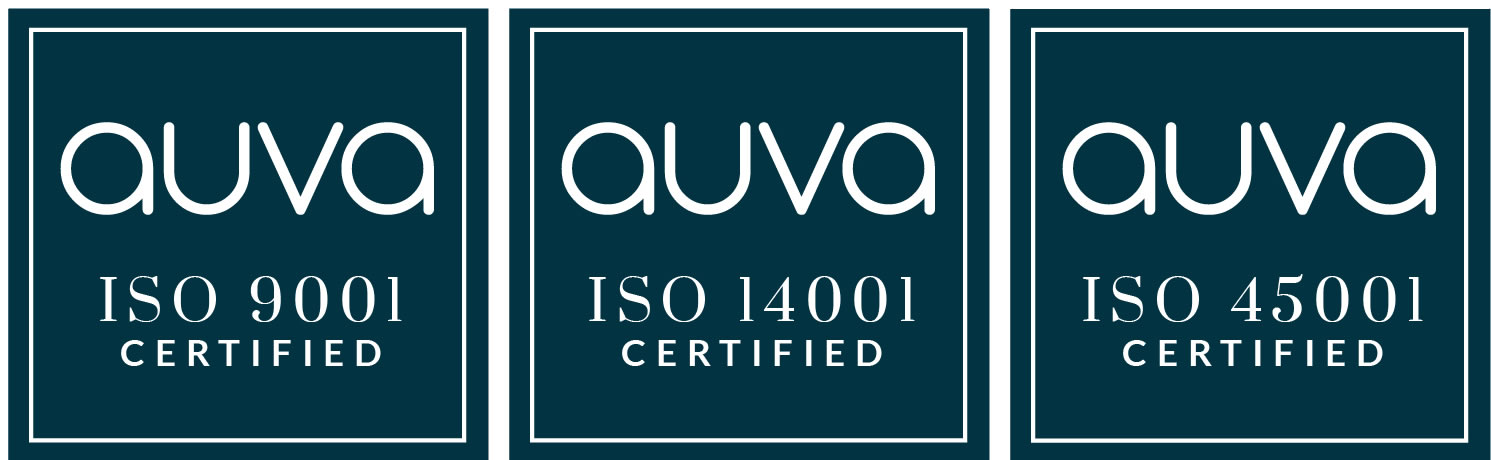 Auva ISO 9001, ISO 14001 and ISO 45001 certified